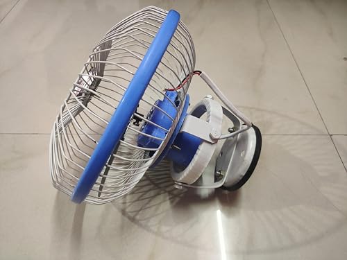 Image of Generic 8 Inch 12Volt High Speed 4 Blade DC Fan for Car /Bus /Trucks /Auto - Modern Oscillating Wall Mount Electric Fan - Multicolour