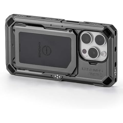 Tilta Khronos Phone Case Compatible with iPhone 15 Pro | Aluminum Build | Use with Accessories for Advanced Mobile Filmmaking (Space Gray) Cover
