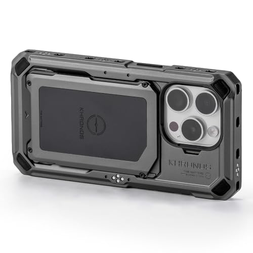 Tilta Khronos Phone Case Compatible with iPhone 15 Pro | Aluminum Build | Use with Accessories for Advanced Mobile Filmmaking (Space Gray) by Tilta - Used condition - US$60.28
