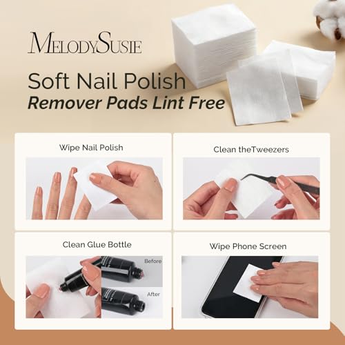 Image of MelodySusie 6PCS Nail Polish Gel Remover Tools Kit with Nail Clips | 10pcs Purple Fingers Clips, 100pcs Lint-Free Wipes, Files 100 /180, Buffer Block 400 /4000, Brush, Cuticle Pusher