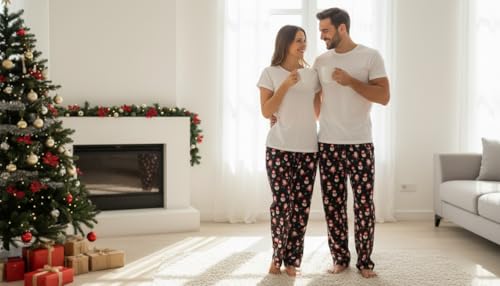 Image of Unisex Adults Holiday Themed Pajama Pants