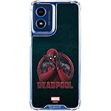 Skinit Clear Phone Case Compatible with Moto G Play 4G (2024) - Officially Licensed Marvel Deadpool Legacy Surprised Deadpool Design