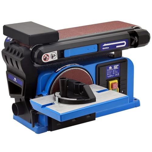 650W Electric Belt + DISC Sander 2in1 LINISHER Bench Large Table Wood Metal Sand