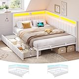 【Assemblage Facile & SAV】Livré avec des pièces bien étiquetées et numérotées, des instructions détaillées et le kit d'installation, l'assemblage de ce lit 2 place adulte sera un jeu d'enfant pour vous. En cas de problème comme des pièces manquantes ou endommagées lors de votre installation et utilisation du canapé d'angle convertible, n'hésitez pas à nous contacter, DICTAC s’engage à vous fournir un SAV très réactif et à l'écoute sous 24h