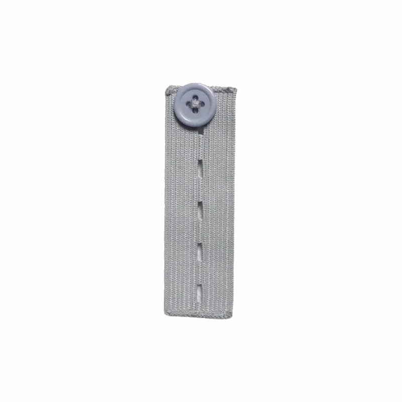 Extensor de Botón Elástico para Pantalones - Ajustador de Cintura Ajustable y Alargador de Pretina - Accesorio Ideal para Ampliar la Cintura con Comodidad (1 Pieza) (Gris)