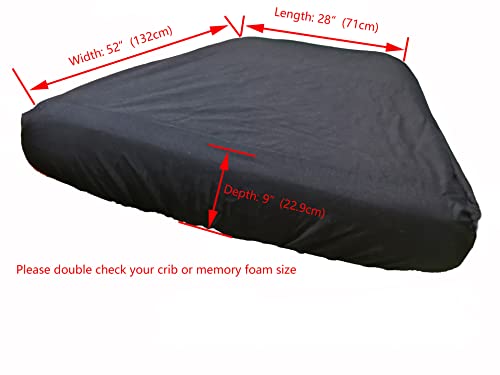 Baby Crib Size Mattress Pad Premium Hypoallergenic Fitted Waterproof Mattress Protector Dust Protection Breathable Bed Cover Bedspread Deep Pocket Coverlet 52X28-Fits Up To 9" #TOP3