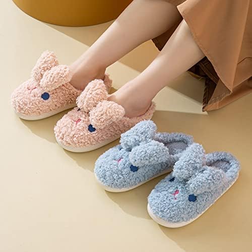 Bunny Slippers for Women Cute Animal Slippers Cozy Memory Foam House Slippers Warm Fleece Lining Soft Plush Non-Slip Sole Indoor Outdoor Shoes - Image 2