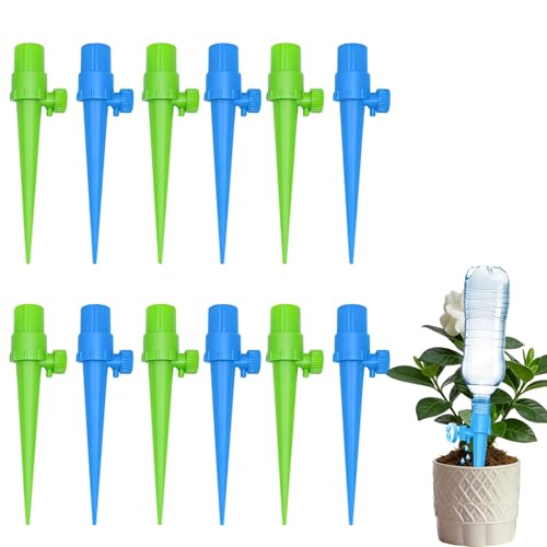 12/24 Piezas Goteo Automático Plantas Set, Riego por Goteo, Sistema de Riego por Goteo Anti-fugas, Para Plantas Interior Jardín