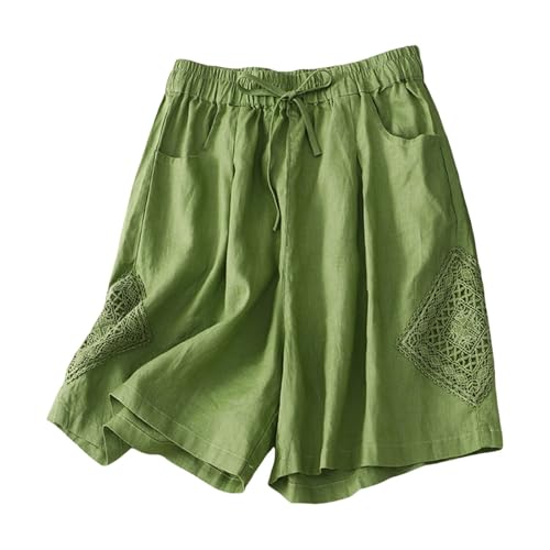 Bermudas femme et shorts droits amples en dentelle pour l'été