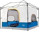 KAMPKEEPER Camping Cube for Pop Up Canopy Tent, Converts 10'x10' Straight Leg Canopy into Camping Inner Tent–Fully Vented Roof(Canopy & Frame NOT Included) (Light Blue)