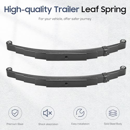 Trailer Leaf Spring 5 Leaf for SW5, 6000LB Trailer Axle Suspension Kit with 3000lb Leaf Springs and U-Bolt Kit.2 PCS by SEHNSUCHT - Image 6