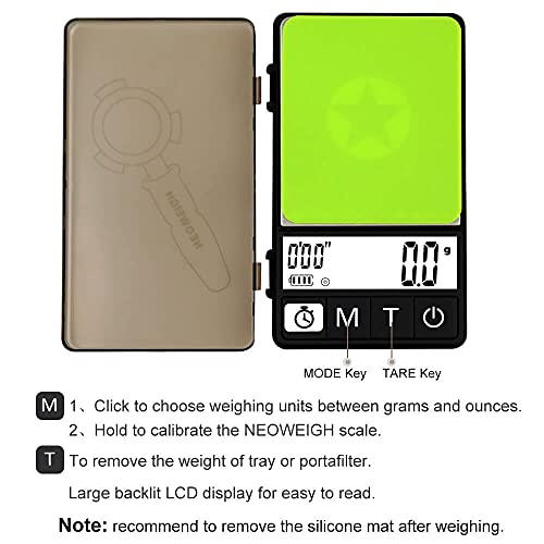 (Latest Version) Espresso Scale With Timer 1000G X 0.1G, Espresso Coffee Scale For Drip Tray, 35 Ounces By 0.01Oz, Coffee Scale Espresso With Silicone Mat, Large Backlit Display (Batteries Included) #TOP6