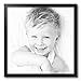 ArtToFrames 24x24 inch Satin Black Picture Frame, WOMFRBW26079-24x24