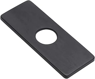 Faucet Hole Cover Deck Stainless Steel Plate Escutcheon Faucet Escutcheon Plate for Bathroom or Kitchen Single Hole Tap(Matt Black)