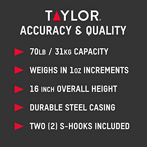 Taylor Dial Style 70-Pound Industrial Hanging Scale #TOP4
