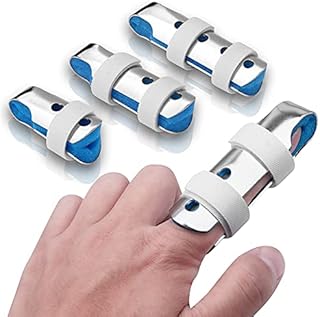 Finger Splint, 3-Size Aluminum Finger Splints, Metal Finger Support for Finger Knuckle Immobilization of Adults and Children Suffering Pain Sprains Strains Arthritis