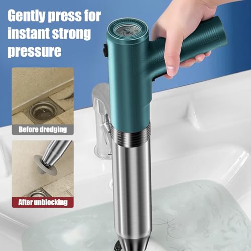 Image of Electric Toilet Plunger,3 Head High Pressure Toilet Unclogging Tool,Multi-Functional Toilet Plunger Clog Remover, Toilet Clog Remover Heavy Duty for Bathrooms, Floors, Kitchens