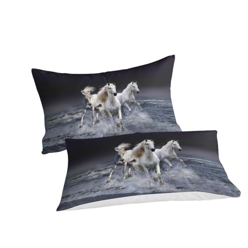 Housse de couette microfibre de qualité supérieure motif cheval 3D - 6
