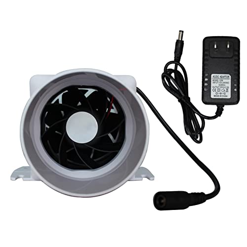 52Cfm Inline Duct Fan 3Inch 10W Filter Duct Air Circulator 12V Vent Blower Quiet Low Noise Air Circulator For Greenhouses Lockers Storage Rooms Hydroponics ( Color : A 3In/75Mm/10W , Size : A Power Su #TOP14