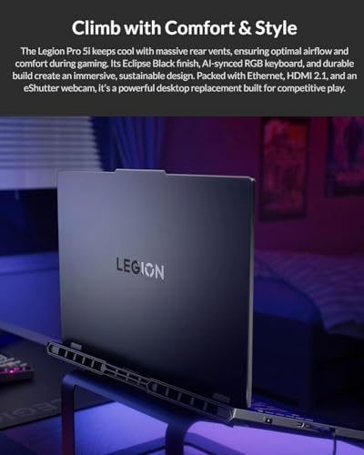 Legion Pro 5i Gen 10 Gaming Laptop, Ultra 9 275HX, 16" WQXGA (2560 x 1600) 165Hz, RTX 5070 Ti GPU 12GB GDDR7, 32GB DDR5 RAM, SSD 1TB, luce blu bassa, retroilluminazione RGB 24zone, Wi-Fi 7, Win - Notebook - Immagine 3