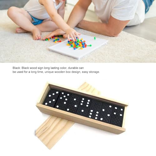 Juego de Domino Negro de Madera 28 Piezas miniatura 4