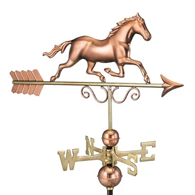 Good Directions Galloping Horse Weathervane, Pure Copper