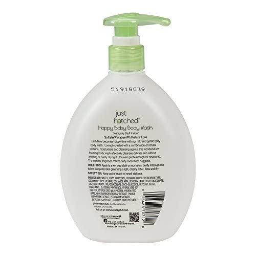 Just Hatched Happy Baby Body Wash, Moisturizing, Huggable Yummy Fragrance, Gentle For Newborns, For Sensitive Skin, Hypoallergenic, Gluten Free, 13.5 Fl Oz #TOP6