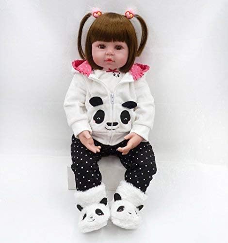 Pinky Lifelike 20Inch 50cm Lovely Reborn Baby Girl Dolls Realistic Looking Newborn Baby Doll Toddler Soft Vinyl Silicone Babies Birthday and Xmas Gift