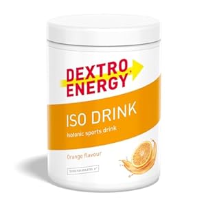 Dextro Energy Iso Drink Elektrolyte Getränkepulver, Orange, Mit Natrium, Magnesium, Kalium, Chlorid, für schnelle Energie, 440g, 11 Portionen