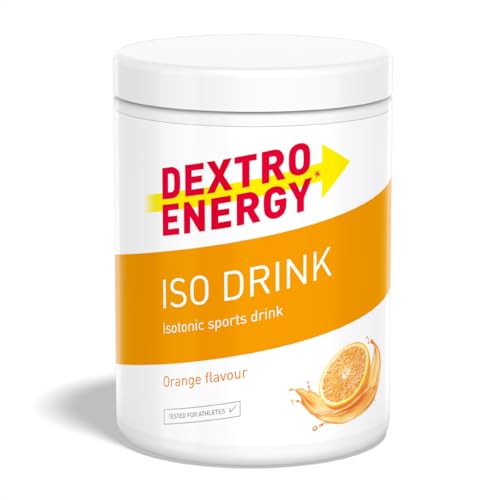 Dextro Energy Iso Drink Elektrolyte Getränkepulver, Orange, Mit Natrium, Magnesium, Kalium, Chlorid, für schnelle Energie, 440g, 11 Portionen