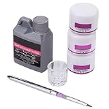 Packung mit Acrylflüssigkeit und Glasschale, gebrauchsfertig.