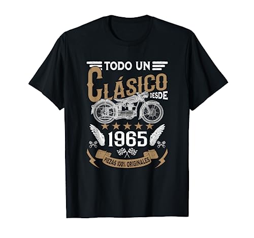 Hombre Motero Todo Un Clásico Nacido En 1965 Cumpleaños Camiseta