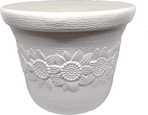Image of Sunny Plastic Pots for Plants, Flower Pots for Home, Window Display, Garden (Multicolor 10 inch - 4 pc)