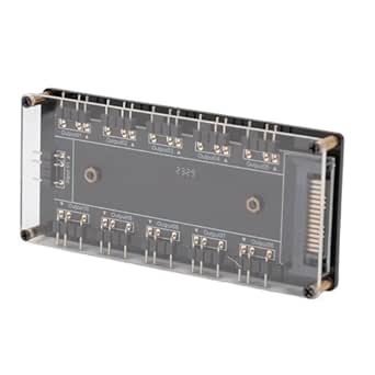QWORK® ARGB-splitterkabel, 5 V, 3-pins, argb-splitter, 1 bus naar 3 stekkers, 30 cm, voor CPU-koeler en 5 V ARGB-ventilator