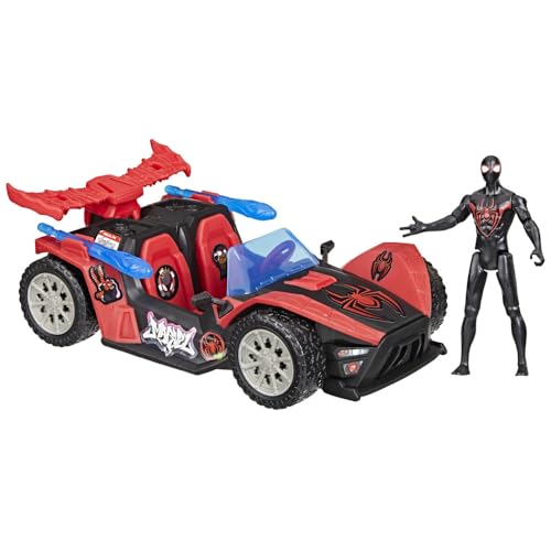 Marvel Spider-Man VenomVersus Epic World of Action Miles Morales Remix Blast Racer Figure & Toy Car, Super Hero Toys, 4+, Red - Image 2