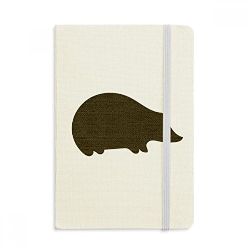 Journal intime Hérisson Noir A5 couverture rigide en tissu durable pour écriture
