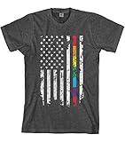 Threadrock Men's Gay Pride Rainbow American Flag T-shirt XL Dark Heather
