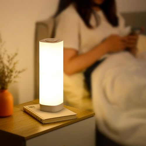 Semlos 004-20168-W-1 Led Table Lamp For Bedroom, Reading Night Light With 3 Color And 10 Dimmable Brightness, Bedside Lamp Touch With Remote Control thumb #6