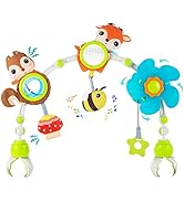 Lynncare Adjustable Arch Bassinet Toys for Infant & Toddlers, Stroller Arch, Baby Crib Toys with ...