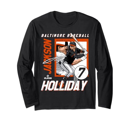 Jackson Holiday | Jugadores de béisbol de Baltimore| MLBJHO204M Manga Larga