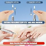 Depvko Zestaw wierteł do paznokci, 13 szt., węglik wolframu + 3 szt. ceramiczny efile + 6 szt. diamentów + 1 szczotka 0,2 cm do manicure, pedicure, salonu domowego