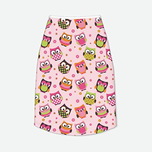 Rose Pink Colorful Owls Pet Dog Cat Clothes Soft Cotton Dog Tee Shirts Cool Breathable Pet Vest For Medium Large Dogs Indoor And Outdoor Use #TOP5