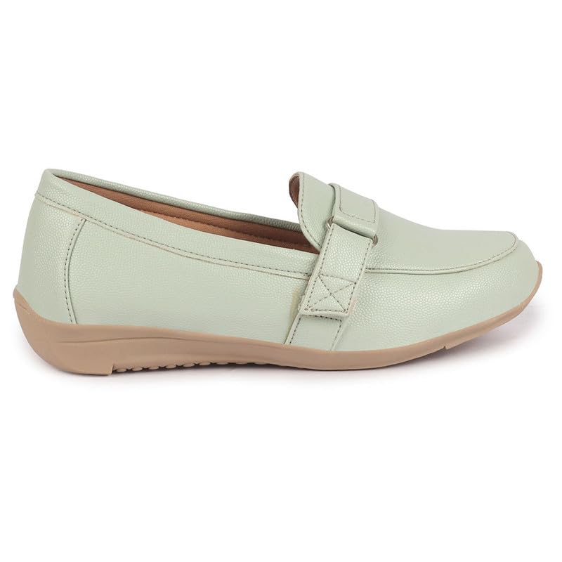 Image of FAUSTO Women's Comfortable Formal Adjustable Strap Hook and Loop Slip On Shoes|Party Shoe|Office Shoe