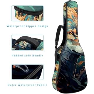 JRHEJTFZ Housse pour guitare acoustique de 1,9 cm d’épaisseur – Imperméable – Durable et élégant – Motif loup fantaisie, Multicolore 4., 42.9×16.9×4.7 in, Motif imprimé tendance - Les Beatles, Paul McCartney, John Lennon, RIngo Starr, George Harrison JRHEJTFZ Housse pour guitare acoustique de 1,9 cm d'épaisseur - Imperméable - Durable et élégant - Motif loup fantaisie, Multicolore 4., 42.9x16.9x4.7 in, Motif imprimé tendance – Image 4