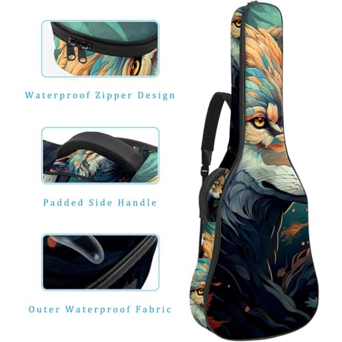 JRHEJTFZ Housse pour guitare acoustique de 1,9 cm d’épaisseur – Imperméable – Durable et élégant – Motif loup fantaisie, Multicolore 4., 42.9×16.9×4.7 in, Motif imprimé tendance - Les Beatles, Paul McCartney, John Lennon, RIngo Starr, George Harrison JRHEJTFZ Housse pour guitare acoustique de 1,9 cm d'épaisseur - Imperméable - Durable et élégant - Motif loup fantaisie, Multicolore 4., 42.9x16.9x4.7 in, Motif imprimé tendance – Image 5