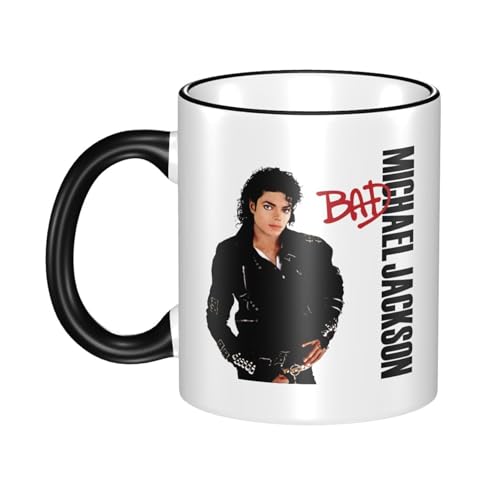 Pameladonse Michael King Jackson Mugs sur le thème du chanteur de rock – Design Hip Hop, adapté au café, au thé, aux boissons chaudes, mug en céramique...