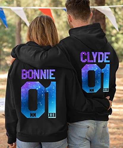Minetom Paar Pullover Bonnie & Clyde - Matching Couple Hoodies Unisex
