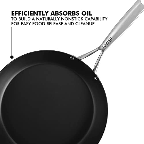 Babish 12-Piece Mixed Material (Stainless Steel, Carbon Steel, & Aluminum) Professional Grade Cookware Set W/Baking Sheets #TOP5