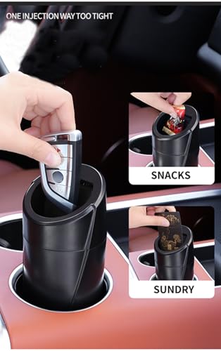 Image of 2 Pcs Car Trash Can Bin with Lid,Car Garbage Can Cup Holder,［Black+Pink Color］,Car Organizers and Storage for Seat Accessories