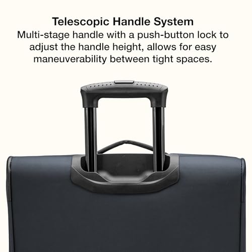 Image of U.S. Traveler Anzio Softside Expandable Spinner Luggage, Dark Grey, Checked-Medium 26-Inch